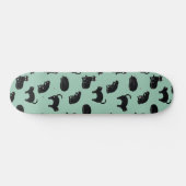 Black Cats Seamless Patroon Persoonlijk Skateboard (Horizontaal)