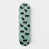 Black Cats Seamless Patroon Persoonlijk Skateboard (Voorkant)