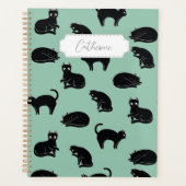 Black Cats Seamless Patroon Planner (Voorkant)