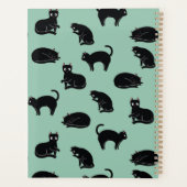 Black Cats Seamless Patroon Planner (Achterkant)