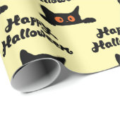 Black Cats Seamless Wrapping Paper voor Halloween Cadeaupapier (Rol Hoek)