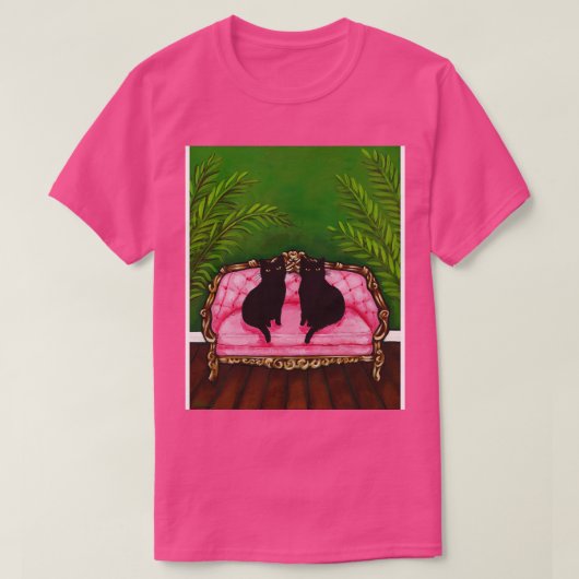 Black Cats  Settee T-shirt (Design voorkant)