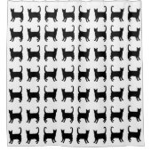 Black Cats Shower Curtain Douchegordijn (Voorkant)