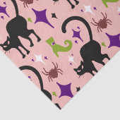 Black Cats Spinnen Limoen Witch's Boots Halloween Tissuepapier (Detail)