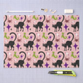 Black Cats Spinnen Limoen Witch's Boots Halloween Tissuepapier (Craft)