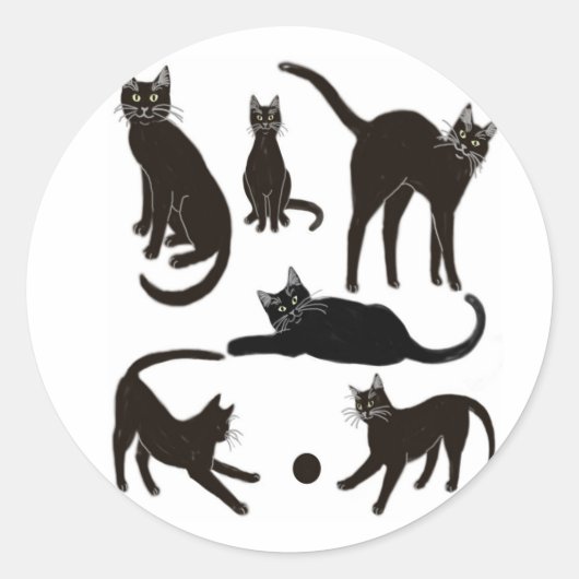 Black Cats Sticker (Voorkant)