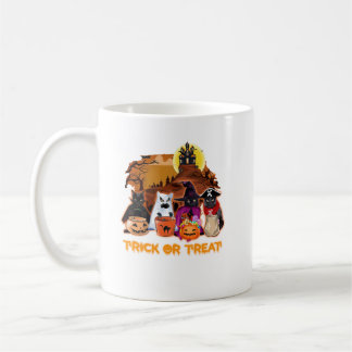 Black Cats Trick or treat Halloween Spooky Night Koffiemok