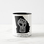 Black Caucus Power Fist Tweekleurige Koffiemok (Center)