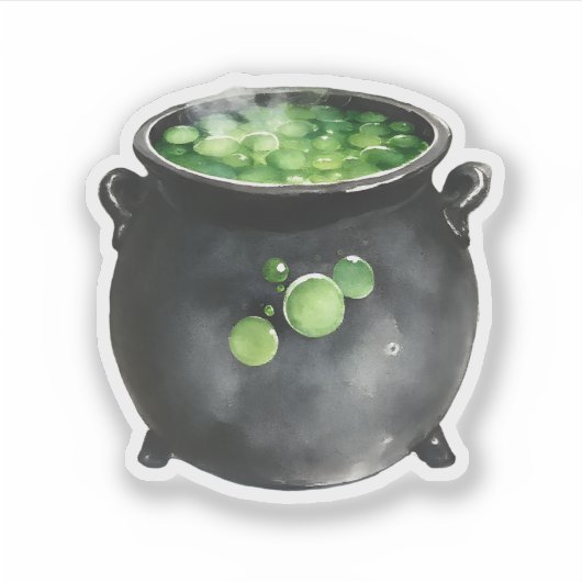 Black Cauldron Green Bubbling Sticker (Voorkant)