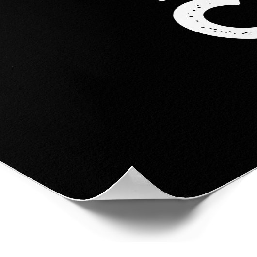 Black Cawfee Funny Crow Coffee Pun Dark BG Poster (Hoek)