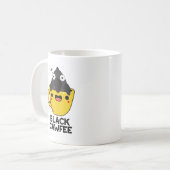 Black Cawfee Funny Crow Coffee Pun Koffiemok (Voorkant links)