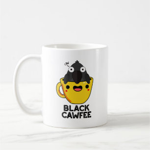 Black Cawfee Funny Crow Coffee Pun Koffiemok