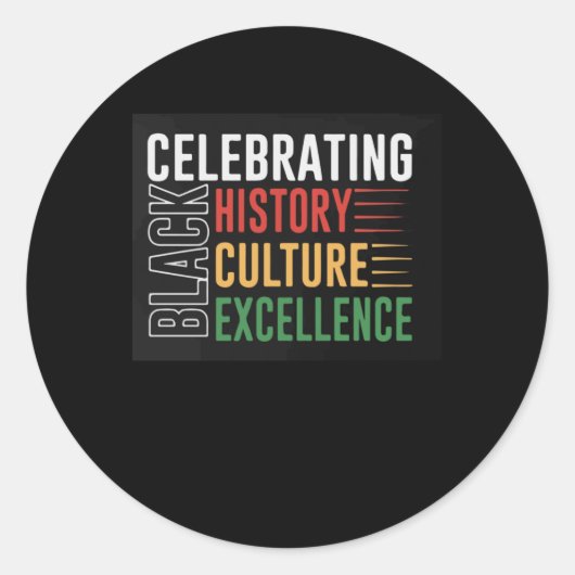 Black Celebrating Sticker (Voorkant)