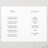 Black Celebration of Life Funeral Program Foto (Achterkant)