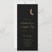 Black Celestial Wedding Program (Voorkant)