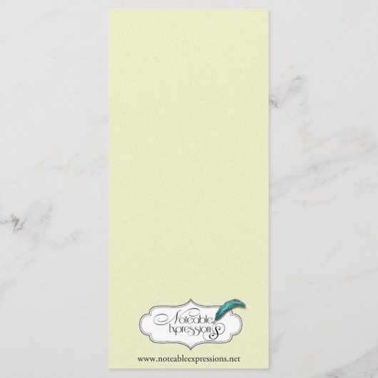 Black Celtic Eternity Knot Wedding Menu (Achterkant)