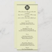 Black Celtic Eternity Knot Wedding Menu (Voorkant / Achterkant)