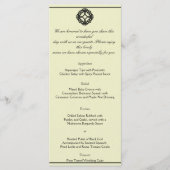Black Celtic Eternity Knot Wedding Menu (Voorkant)
