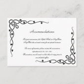 Black Celtic Knot Corner Vine Wedding Insert Informatiekaartje (Voorkant)