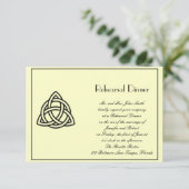 Black Celtic Knot Wedding Rehearsal Kaart (Staand voorkant)