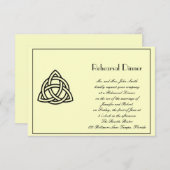 Black Celtic Knot Wedding Rehearsal Kaart (Voorkant / Achterkant)