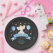 black chalk baby elephant BALLOON Papieren Bordje (Feest)