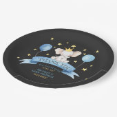 black chalk baby elephant BALLOON Papieren Bordje (Gekanteld)