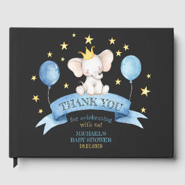 black chalk baby party elephant gastenboek