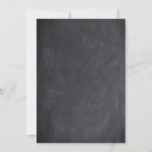 Black Chalk Board Diamond Rings Trendy Save The Date (Achterkant)