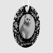 Black Chalkboard Art Lijst Cat Memorial Keepslag Ornament (voorkant)