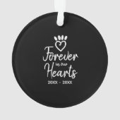 Black Chalkboard Art Lijst Cat Memorial Keepslag Ornament (achterkant)