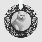 Black Chalkboard Art Lijst Cat Memorial Keepslag Ornament (voorkant)