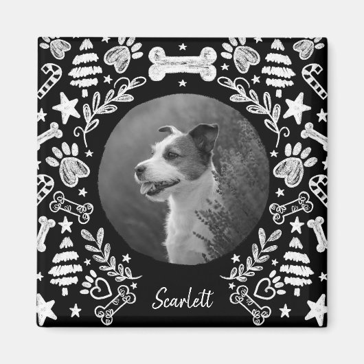 Black Chalkboard Art Lijst Dog Memorial Keepslag Magneet (Voorkant)