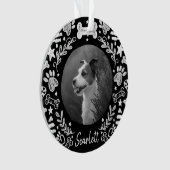 Black Chalkboard Art Lijst Dog Memorial Keepslag Ornament (voorkant)