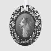 Black Chalkboard Art Lijst Dog Memorial Keepslag Ornament (voorkant)
