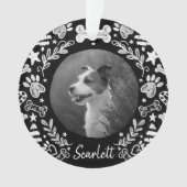 Black Chalkboard Art Lijst Dog Memorial Keepslag Ornament (voorkant)