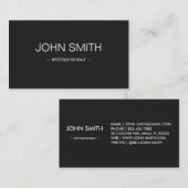 Black Chalkboard Cool Rustic  Visitekaartje (Voorkant / Achterkant)