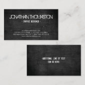 Black Chalkboard Designer Visitekaartje (Voorkant / Achterkant)