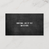 Black Chalkboard Designer Visitekaartje (Achterkant)