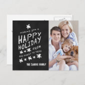BLACK CHALKBOARD HOLIDAIRE FOTO-BRIEFKAART FEESTDAGENKAART (Voorkant / Achterkant)