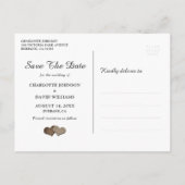 Black Chalkboard Lace Sunflower Save the Date Aankondigingskaart (Achterkant)