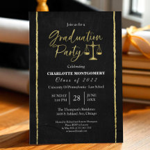 Black Chalkboard Law School Afstudeerfeest