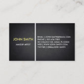 Black Chalkboard Makeup Artist Visitekaartje (Achterkant)