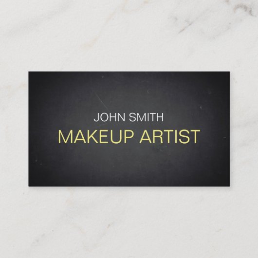 Black Chalkboard Makeup Artist Visitekaartje (Voorkant)