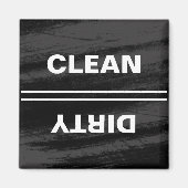Black Chalkboard Modern Dishwasher Magnet (Voorkant)