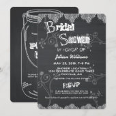 Black Chalkboard Rustic Kaart (Voorkant / Achterkant)