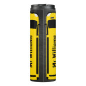 Black Chalkboard School Bus Thermal Tumbler Thermosbeker (Achterkant)