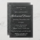 Black Chalkboard Snowflake Winter Rehearsal Dinner Kaart (Voorkant / Achterkant)