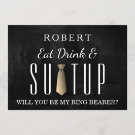 Black Chalkboard Suitup Wil jij mijn ringdrager zi Kaart