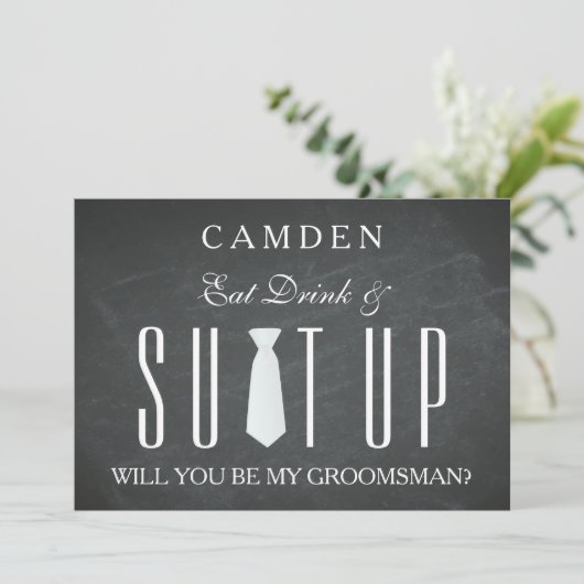 Black Chalkboard Suitup Zal ik m'n moeder zijn? Kaart (Staand voorkant)